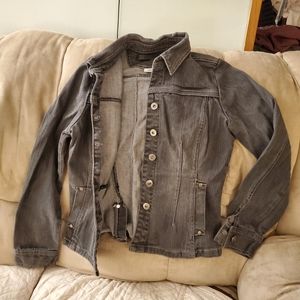Womans NWOT fitted faded  jeans jacket